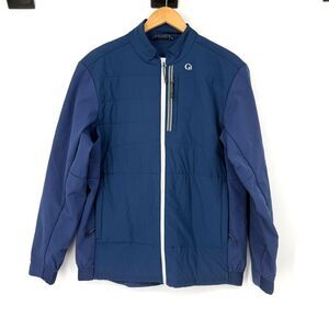 Galway Bay Jacket Performance Quilted Insulated Full Zip Blue Pocket Golf XL Men